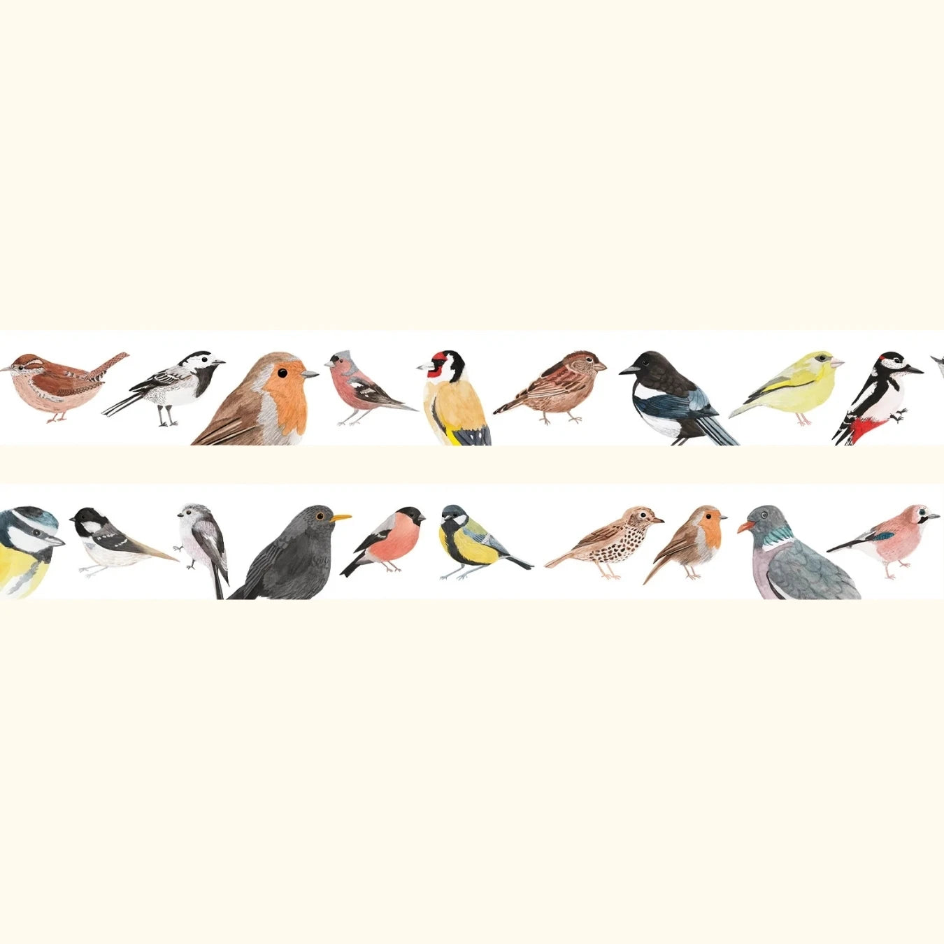British birds washi tape – illustrated nature design