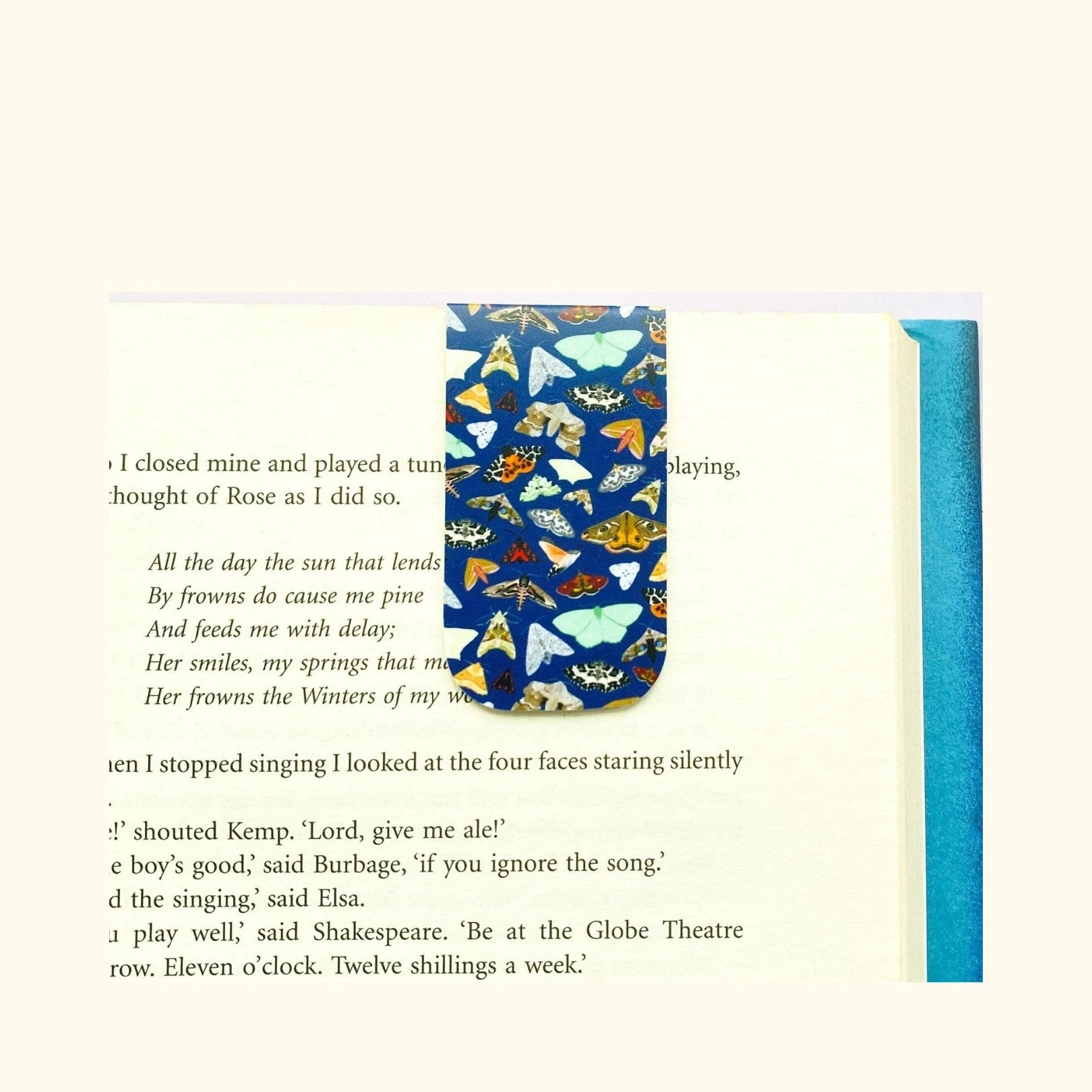 Moths magnetic bookmark – illustrated moth bookmark – Subject to Change