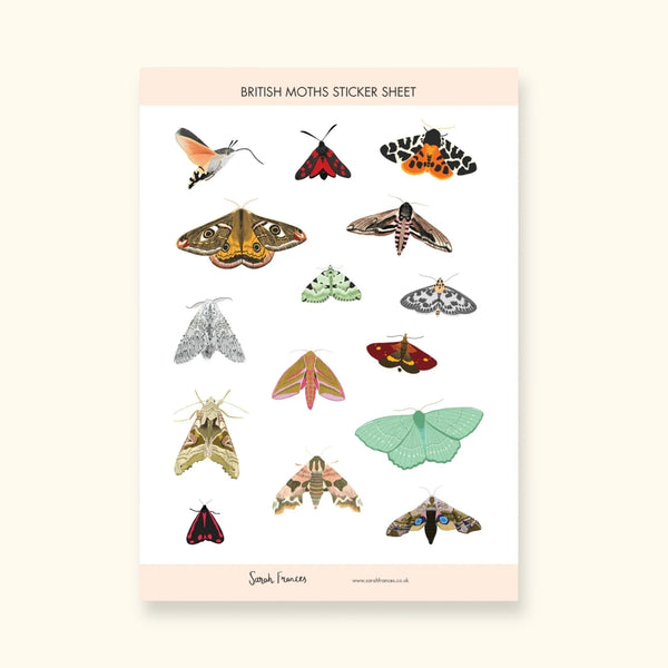 British Moths Stickers