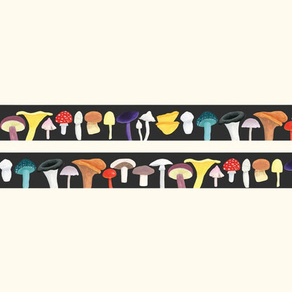 British mushrooms washi tape – illustrated nature design