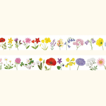 British wildflowers washi tape – illustrated nature design