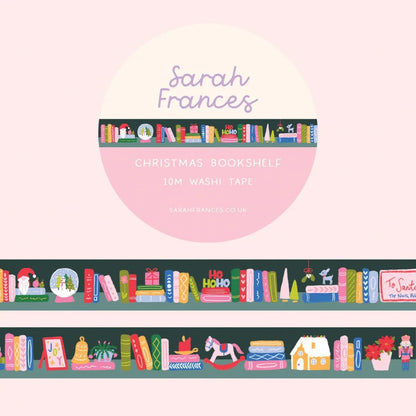 Christmas Bookshelf Washi Tape