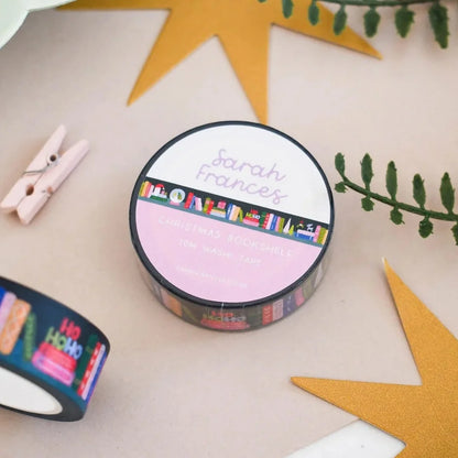 Christmas Bookshelf Washi Tape