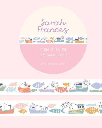 Fish and ships washi tape