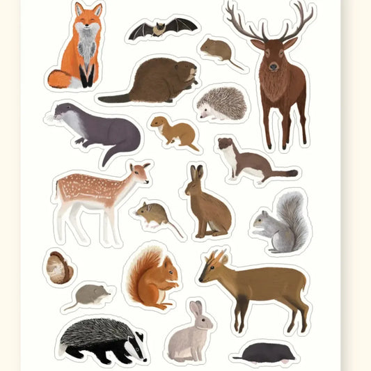 British Mammals Sticker Sheet
