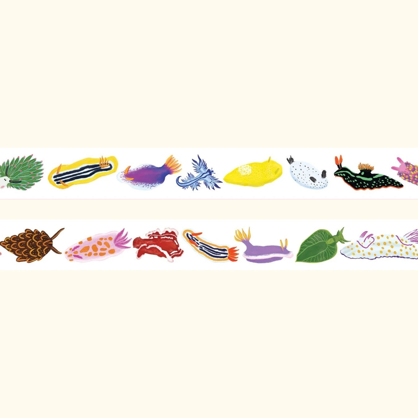 Nudibranchs washi tape – illustrated sea slug design