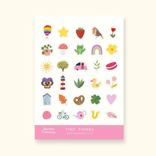 Tiny things sticker sheet