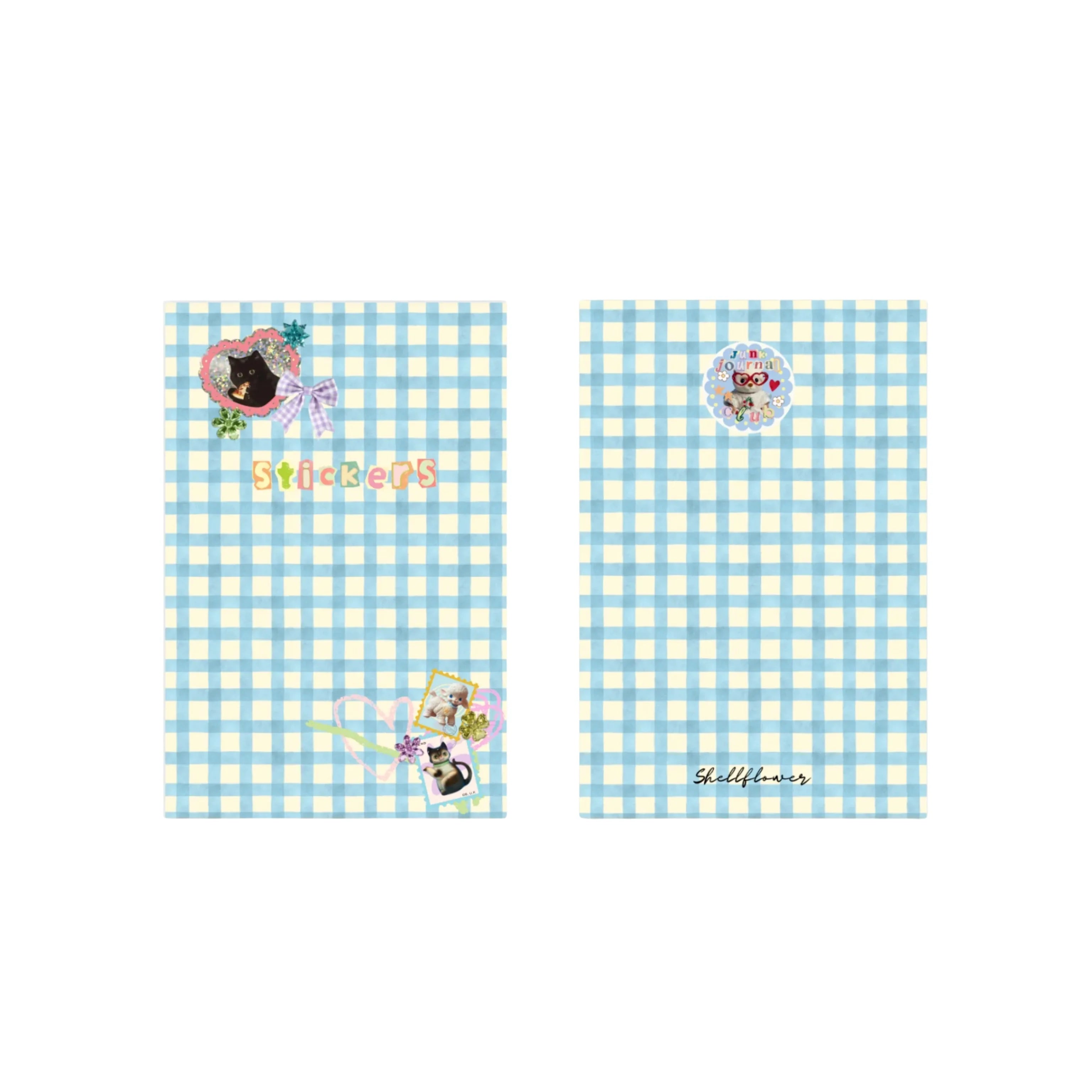 A5 Gingham Sticker Keeper Book