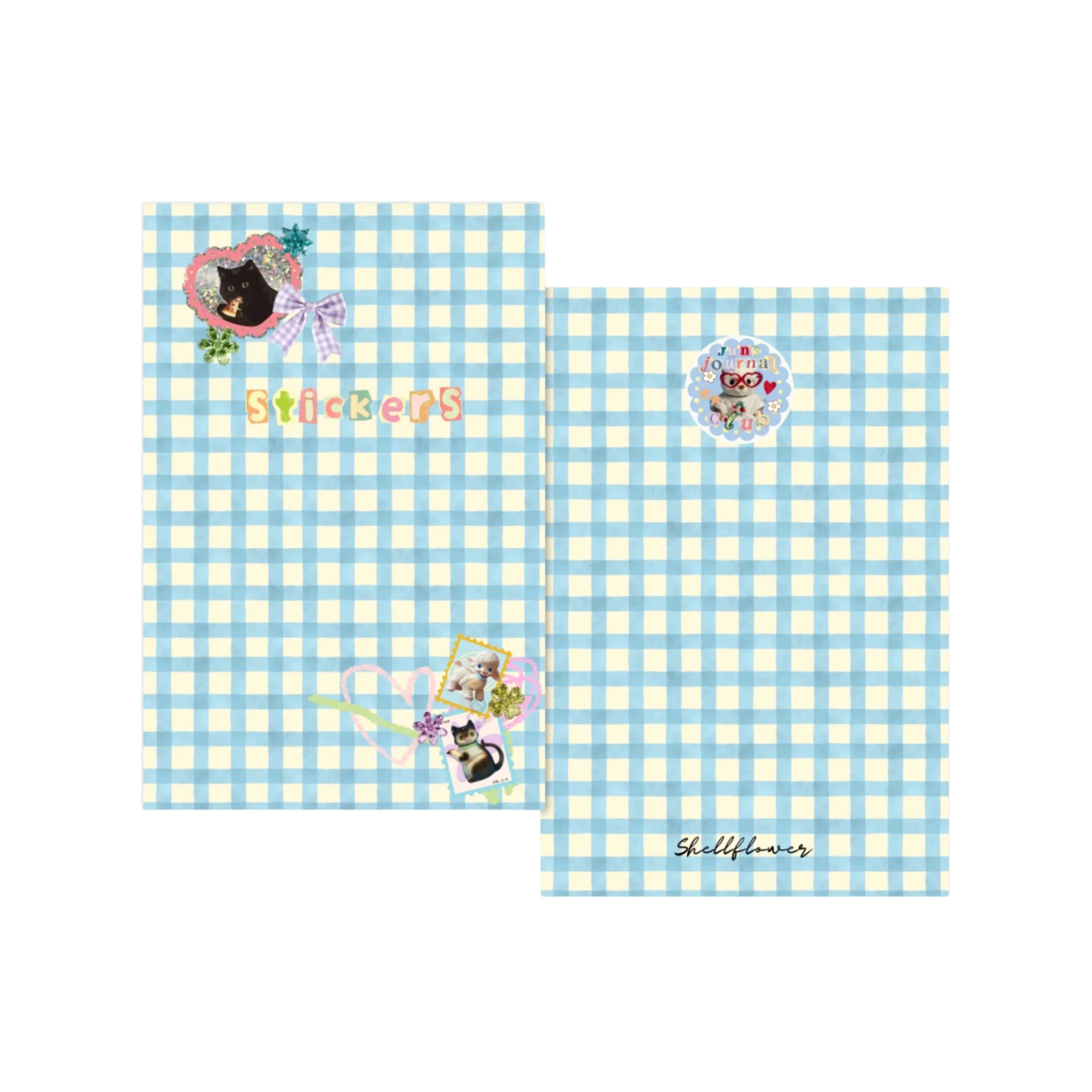 A5 Gingham Sticker Keeper Book
