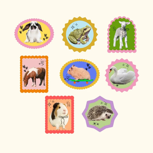 Animal Washi Flake Stickers
