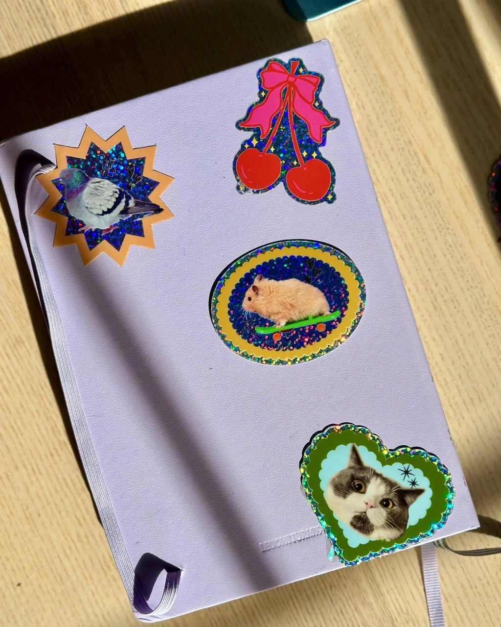 Skateboard Hamster Glitter Sticker