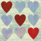 Shiny Pink Heart Mini Sticker Sheet