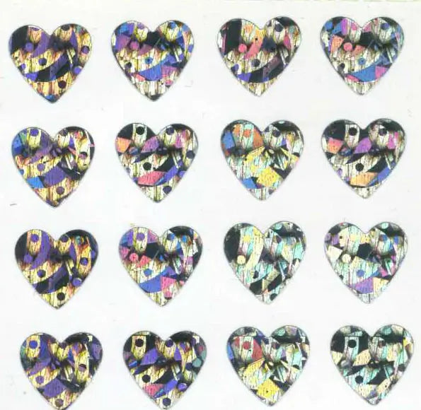 Holographic Silver Heart Mini Sticker Sheet