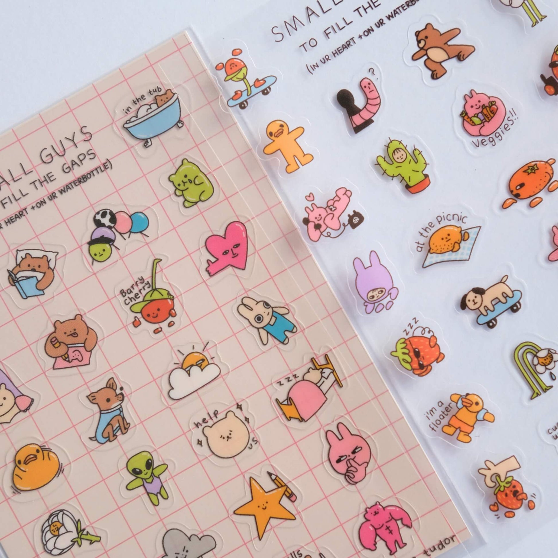 Clarice Tudor transparent small guys sticker sheet one and two