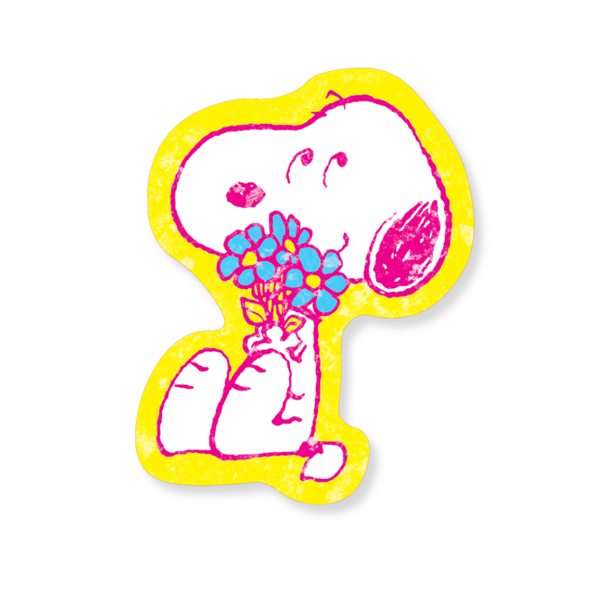 Snoopys Bouquet of Flowers Sticker