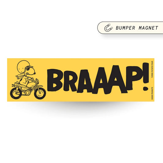 Snoopy Motorcycle Bumper Magnet