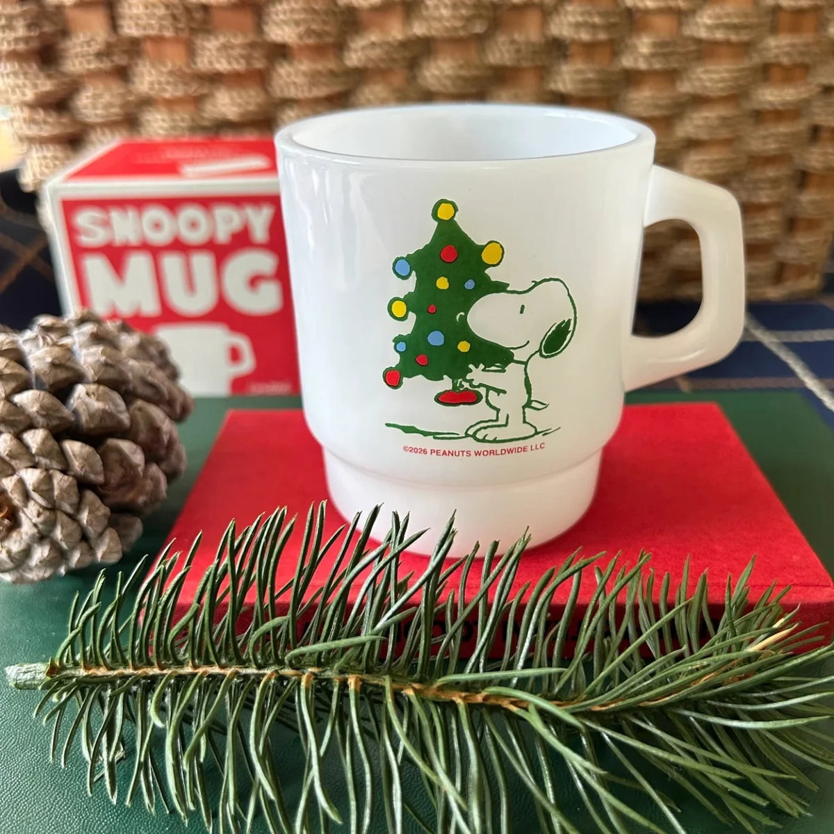 Snoopy Christmas Tree Vintage Mug