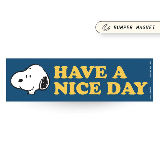 Snoopy Take It Easy Bumper Magnet Blue – Peanuts Car Magnet