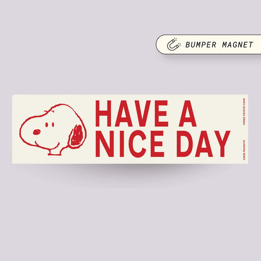 Snoopy Have A Nice Day Bumper Magnet (Red)