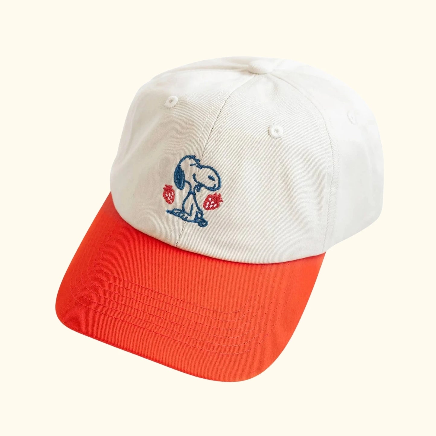 Snoopy strawberry embroidered dad hat – Peanuts