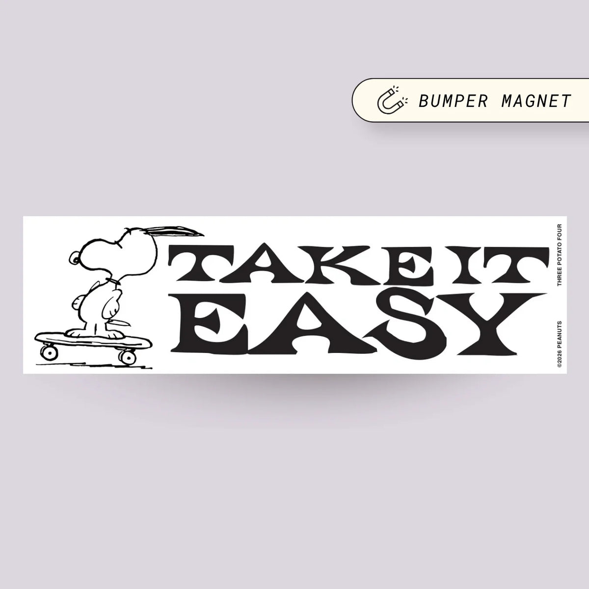 Snoopy Take It Easy Bumper Magnet