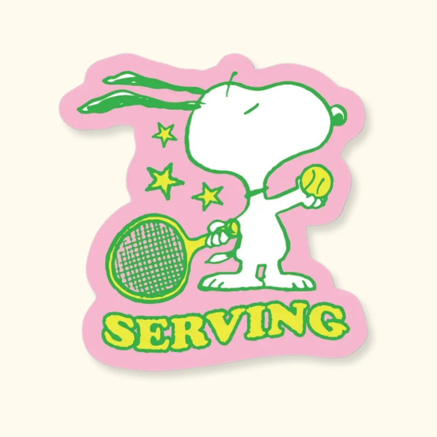 Serving Snoopy Tennis Sticker