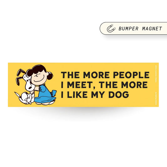Snoopy & Lucy Like My Dog Bumper Magnet