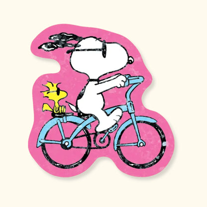 Biking Buds Snoopy & Woodstock Sticker