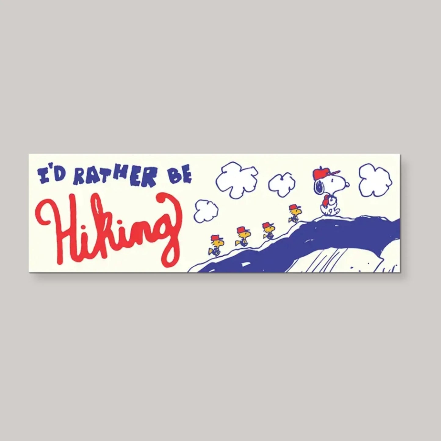 I'd Rather Be Hiking Snoopy Sticker