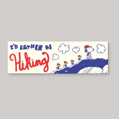 I'd Rather Be Hiking Snoopy Sticker