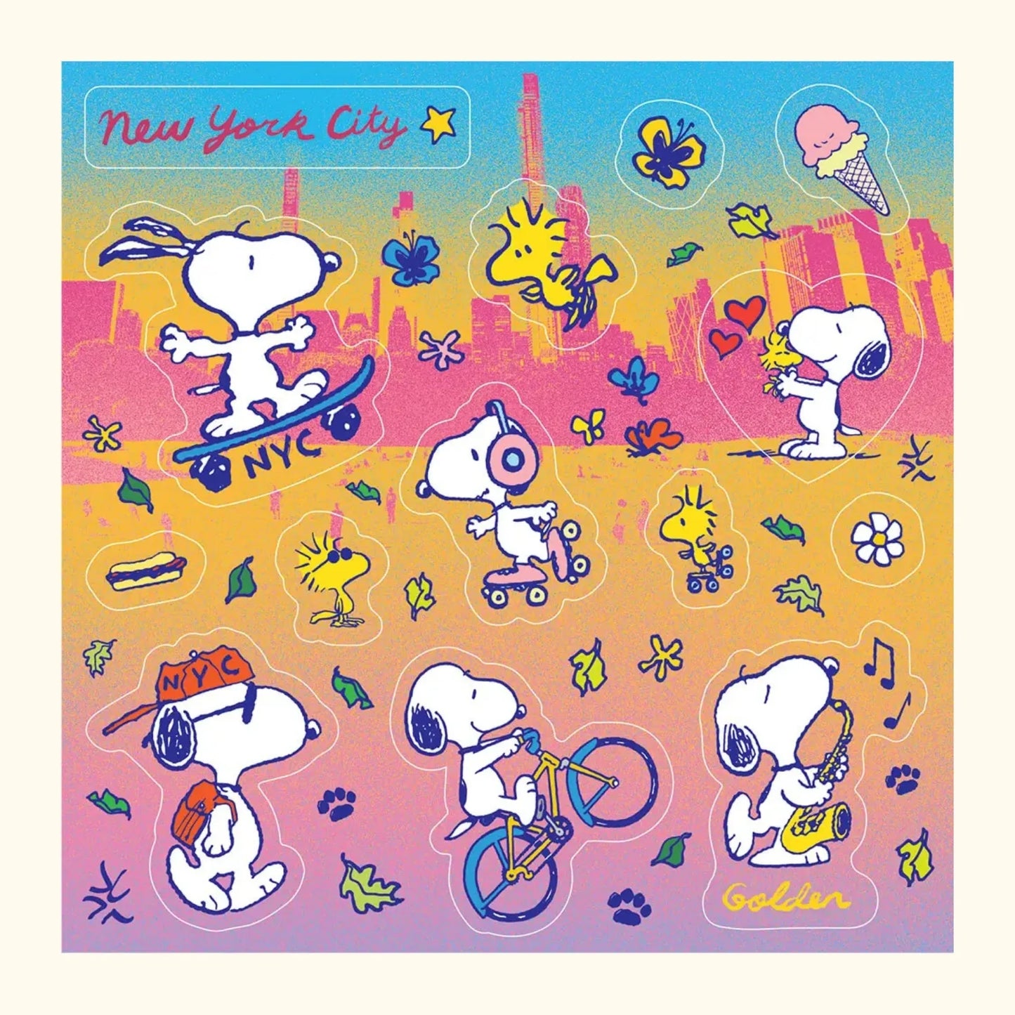 Snoopy in NYC Sticker Sheet