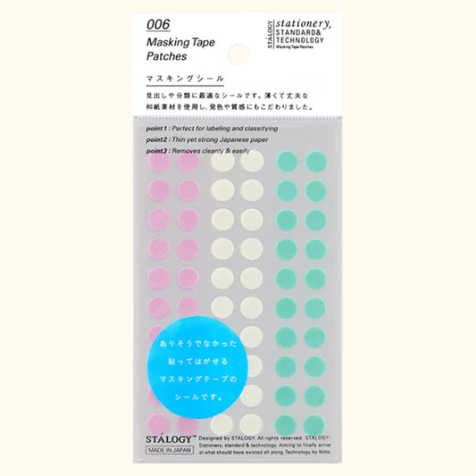 Stalogy Circular Masking Tape Patches 8mm - Shuffle Ice Cream
