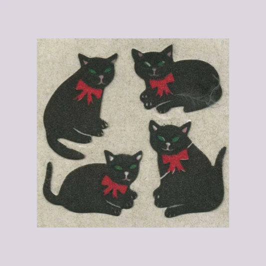 Stickermagic Fuzzy Black Cat Mini Sticker Sheet