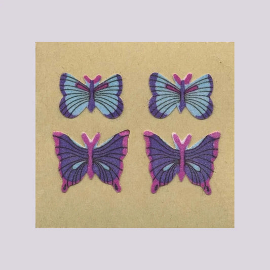 Stickermagic Fuzzy Blue Butterfly Mini Sticker Sheet