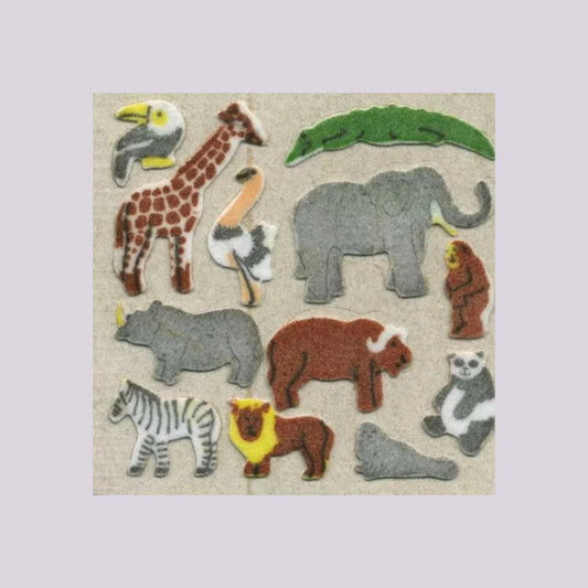 Stickermagic Fuzzy Micro Wildlife Mini Sticker Sheet
