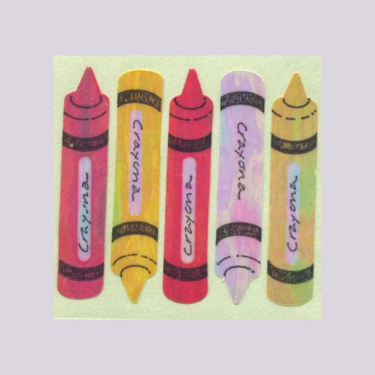 Stickermagic Pearlie Crayons Mini Sticker Sheet
