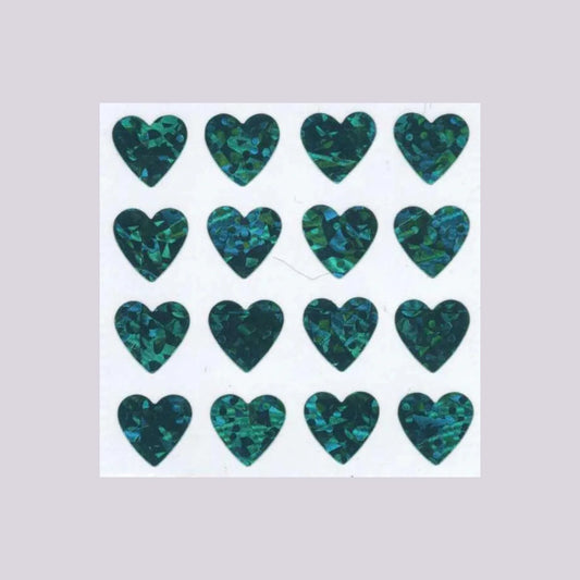 Stickermagic Prismatic Turquoise Heart Mini Sticker Sheet