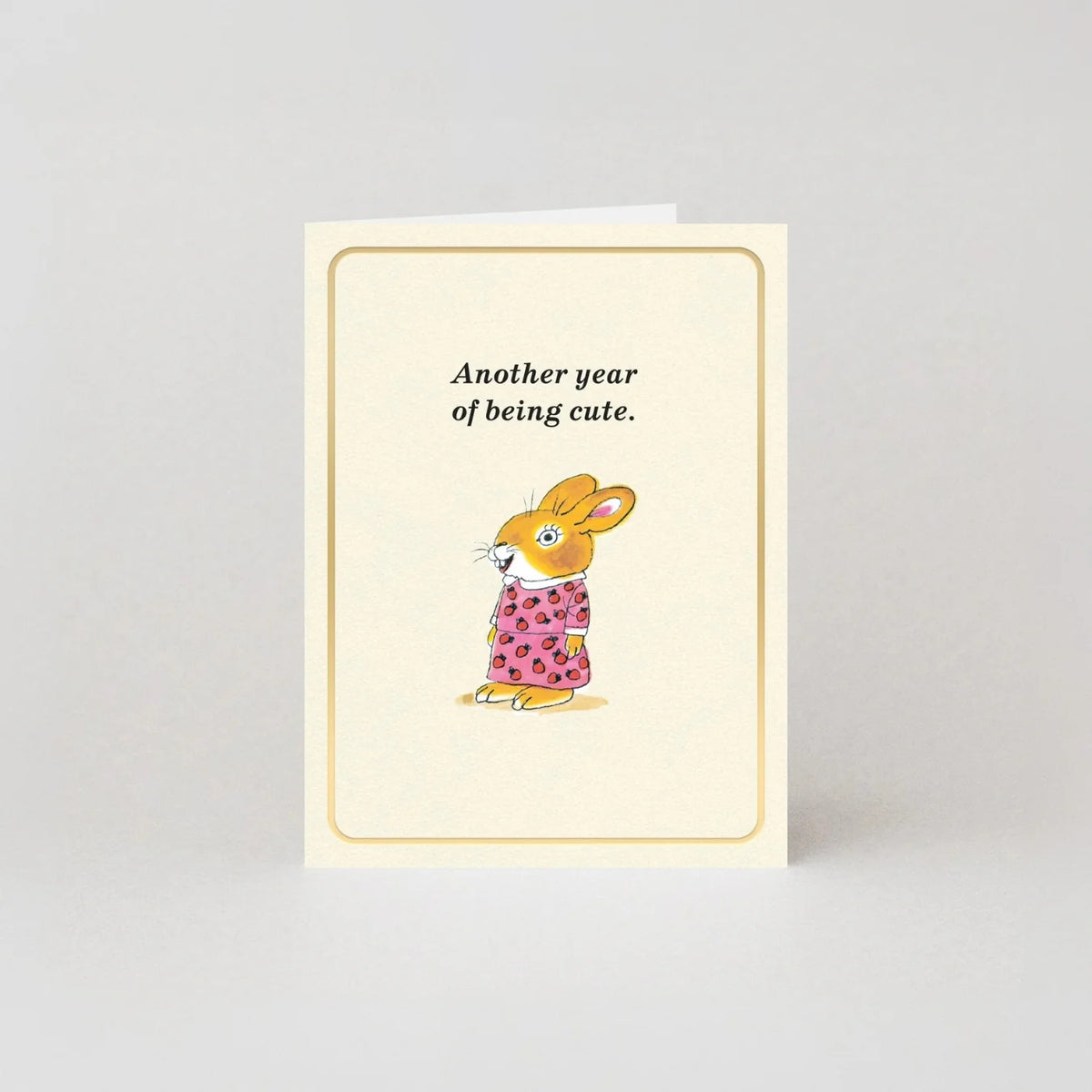 Being Cute Gold Foil Richard Scarry Mini Card