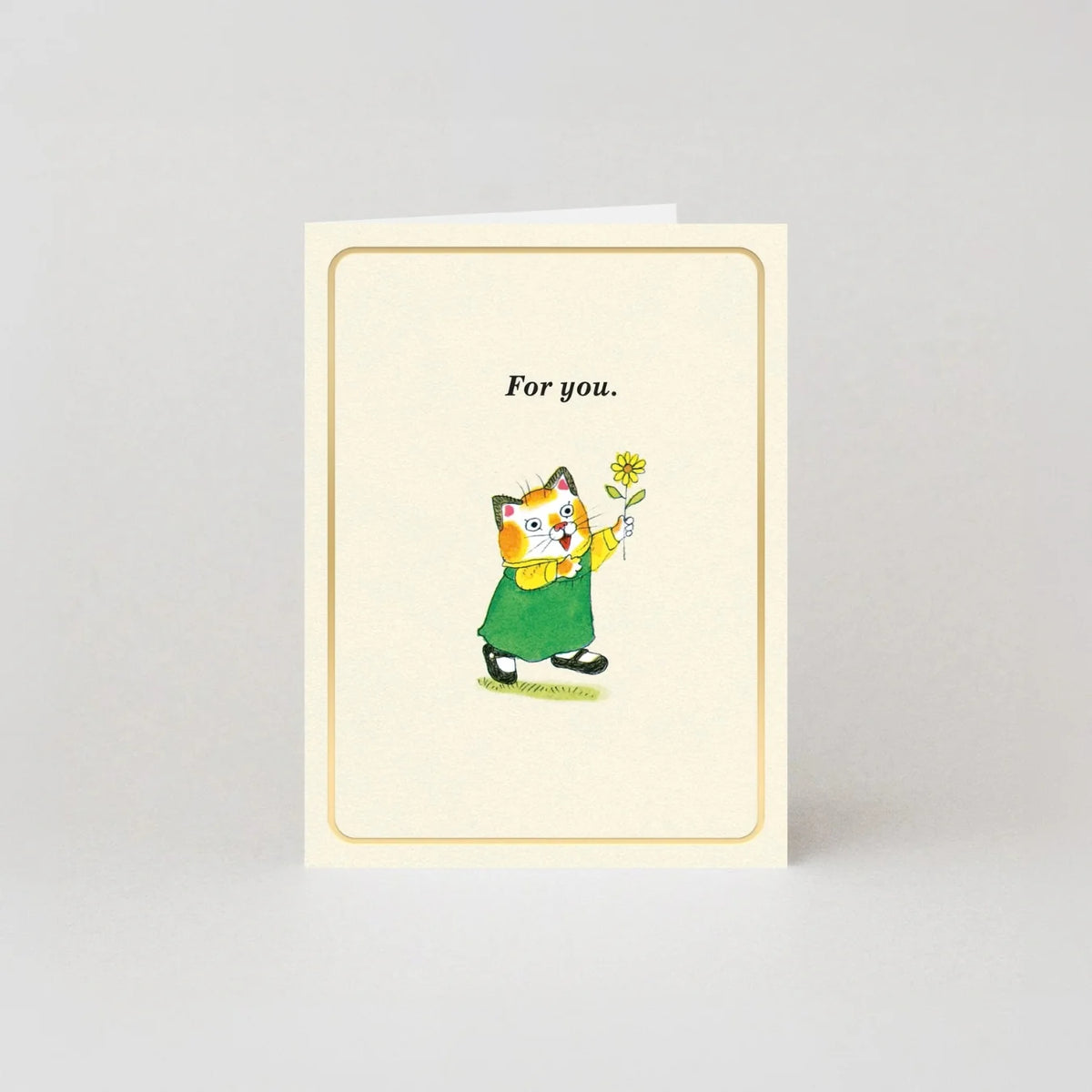 For You Gold Foil Richard Scarry Mini Card