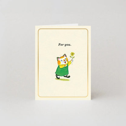 For You Gold Foil Richard Scarry Mini Card