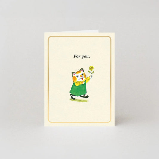 For You Gold Foil Richard Scarry Mini Card