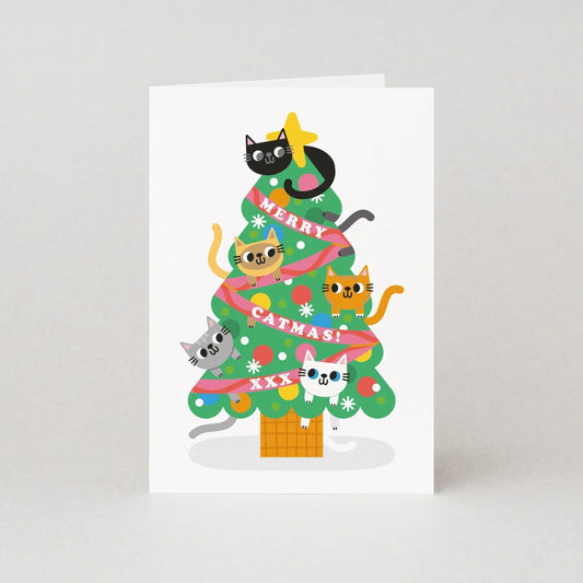 Merry Catmas Cat Christmas Card