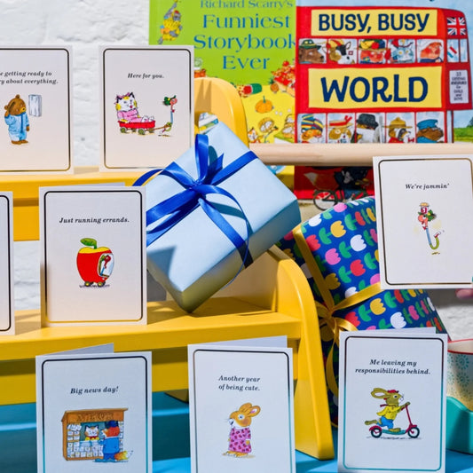 For You Gold Foil Richard Scarry Mini Card