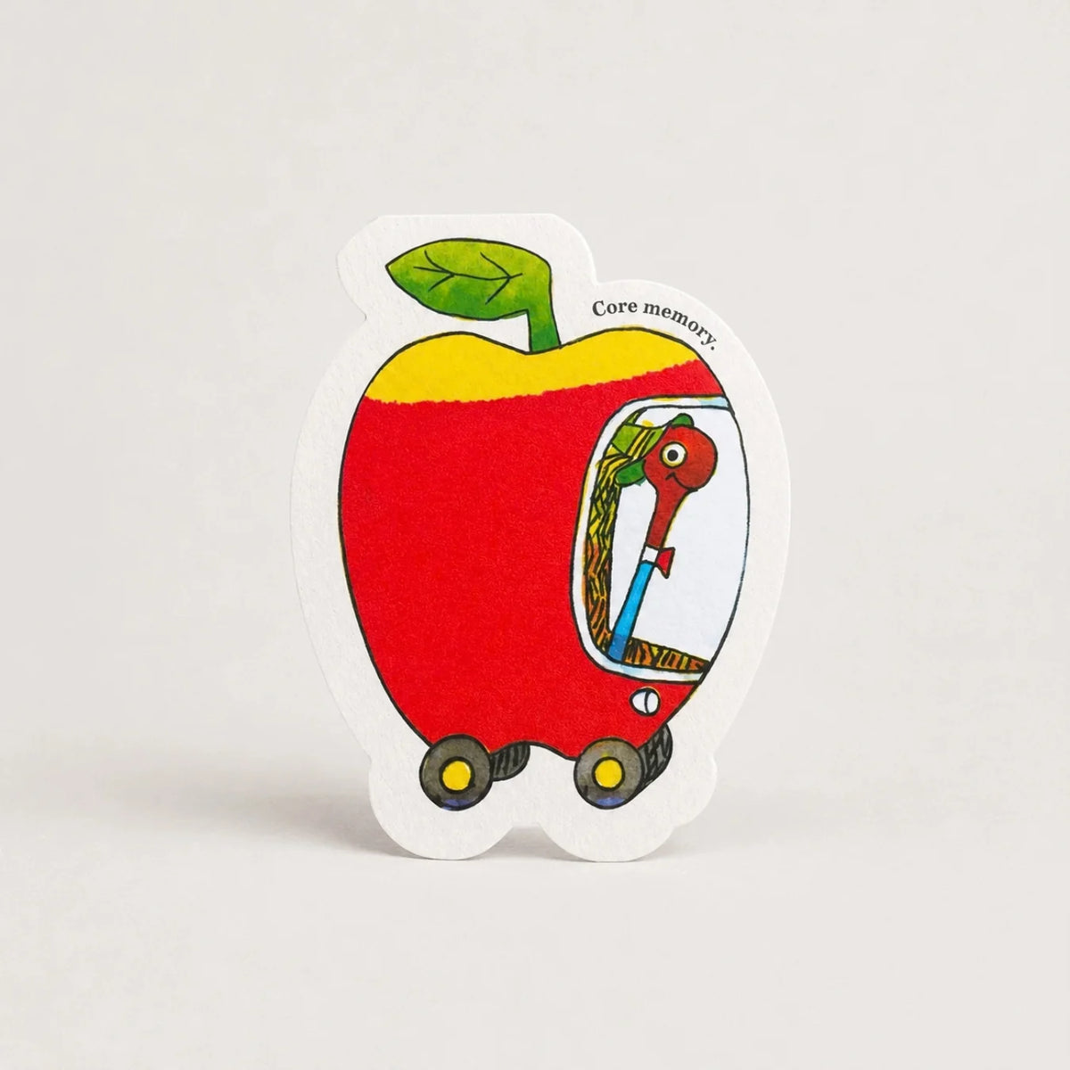 Lowly Worm Apple Car Richard Scarry Die-cut Card