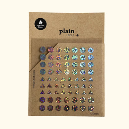 Suatelier Sticker Sheet – Plain.24 (Holographic Shapes)