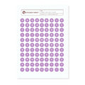 Alphabet Sticker Sheet — Lavender Circles