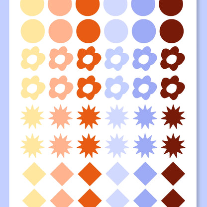 A5 Daisy Diamonds Sticker Sheet