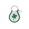 Cute Embroidered Clover Patch Keyring