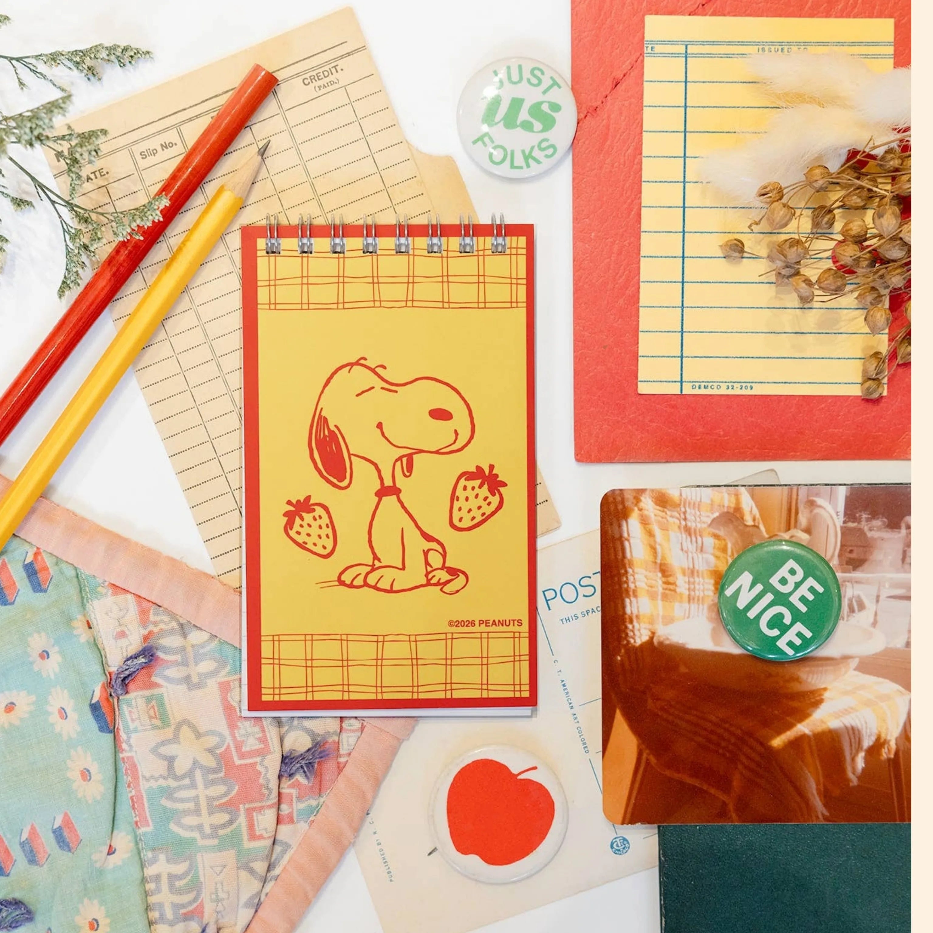 Snoopy Strawberry Mini Notebook – Peanuts