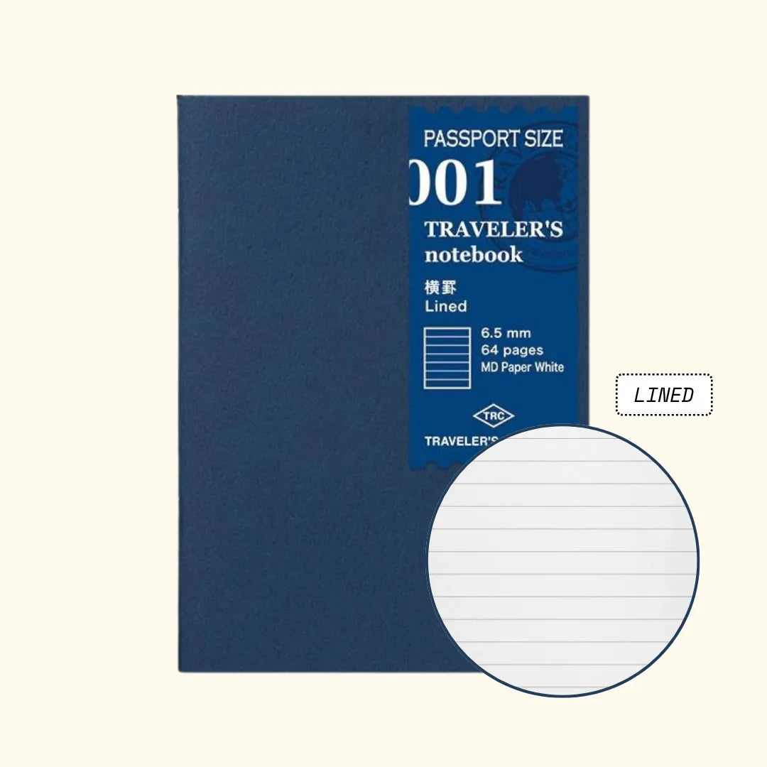 TRAVELER'S Company Passport Notebook Refill 001 in Lined
